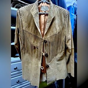 Sculls buckskin fringe leather coat